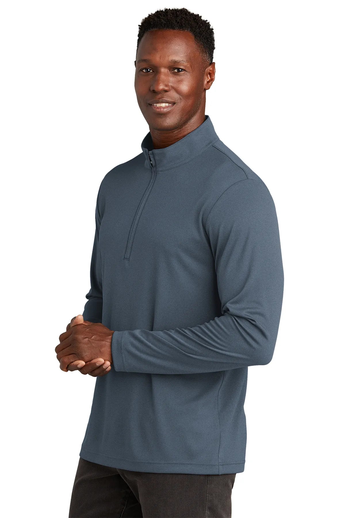 TravisMathew Coto Performance 1/4-Zip TM1MY397 Vintage indigo_3