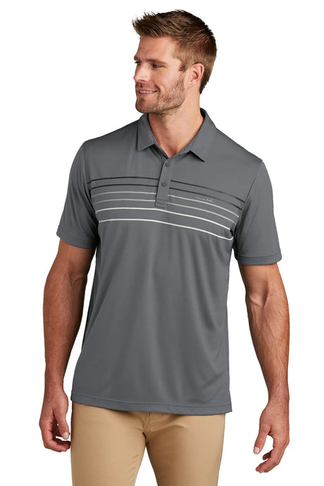 TravisMathew Coto Performance Chest Stripe Polo TM1MY400 Dark Grey_1