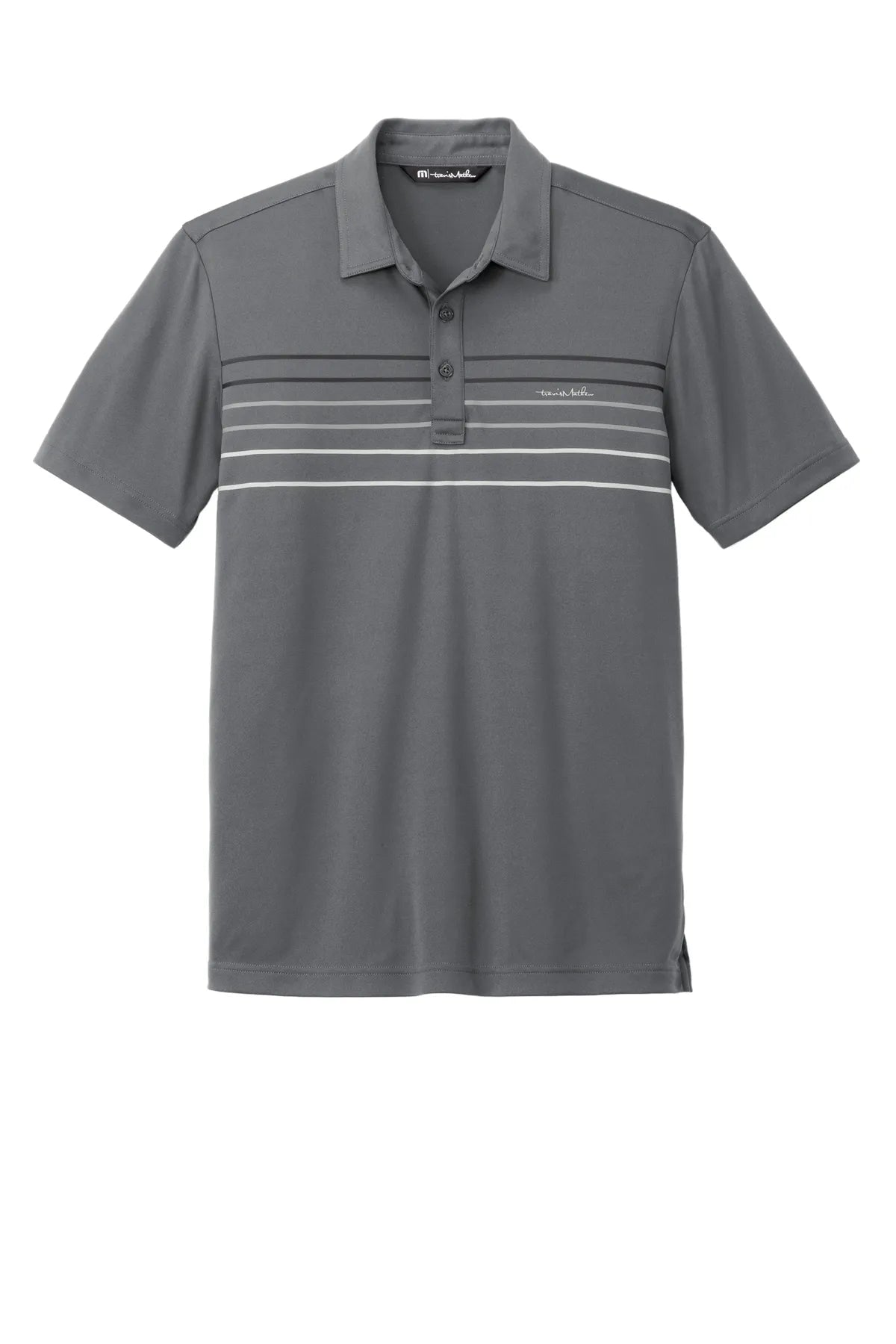 TravisMathew Coto Performance Chest Stripe Polo TM1MY400 Dark Grey_4