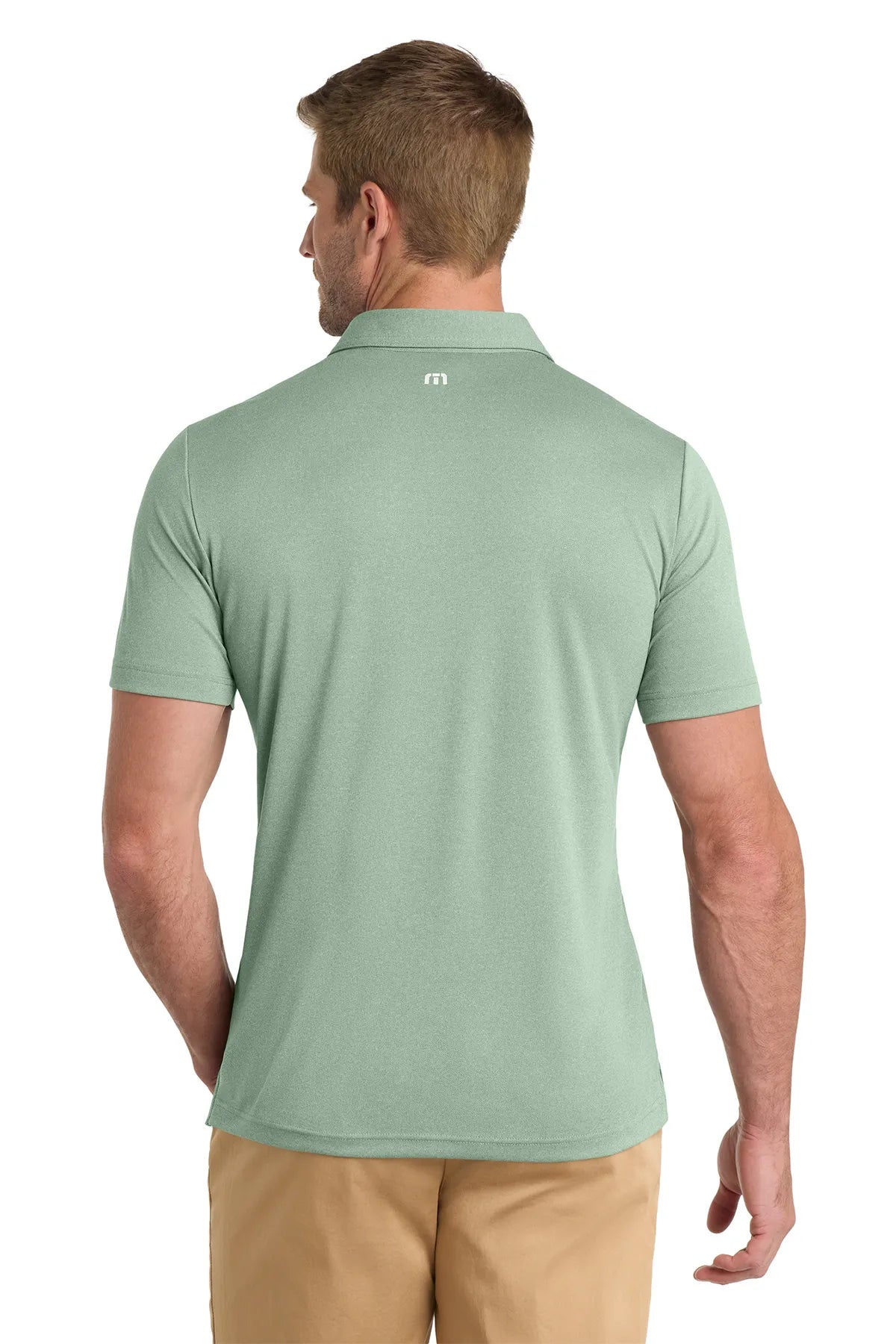 TravisMathew Coto Performance Polo. TM1MU410 Beryl Green Heather_2