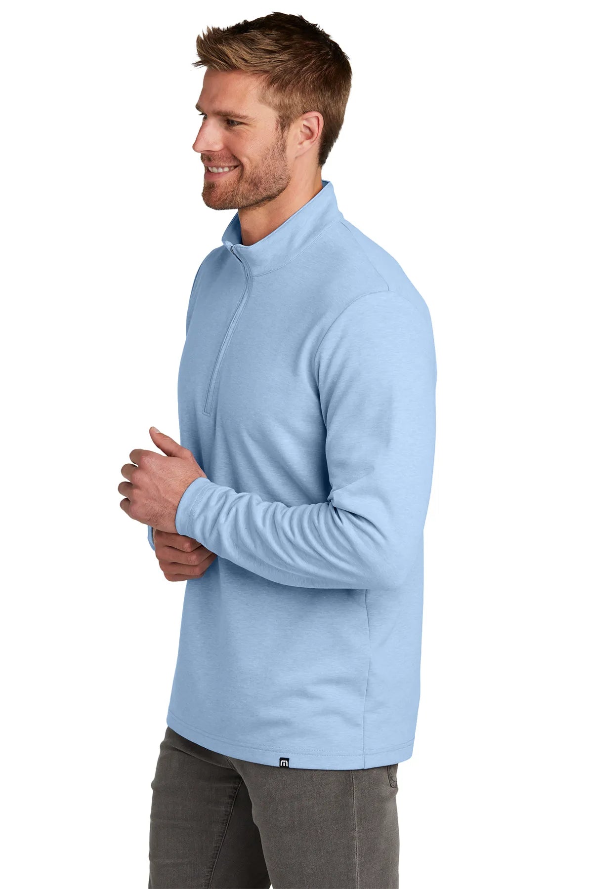 TravisMathew Coveside 1/4-Zip TM1MZ339 Light Blue_3