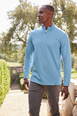 TravisMathew Coveside 1/4-Zip TM1MZ339 Light Blue_6