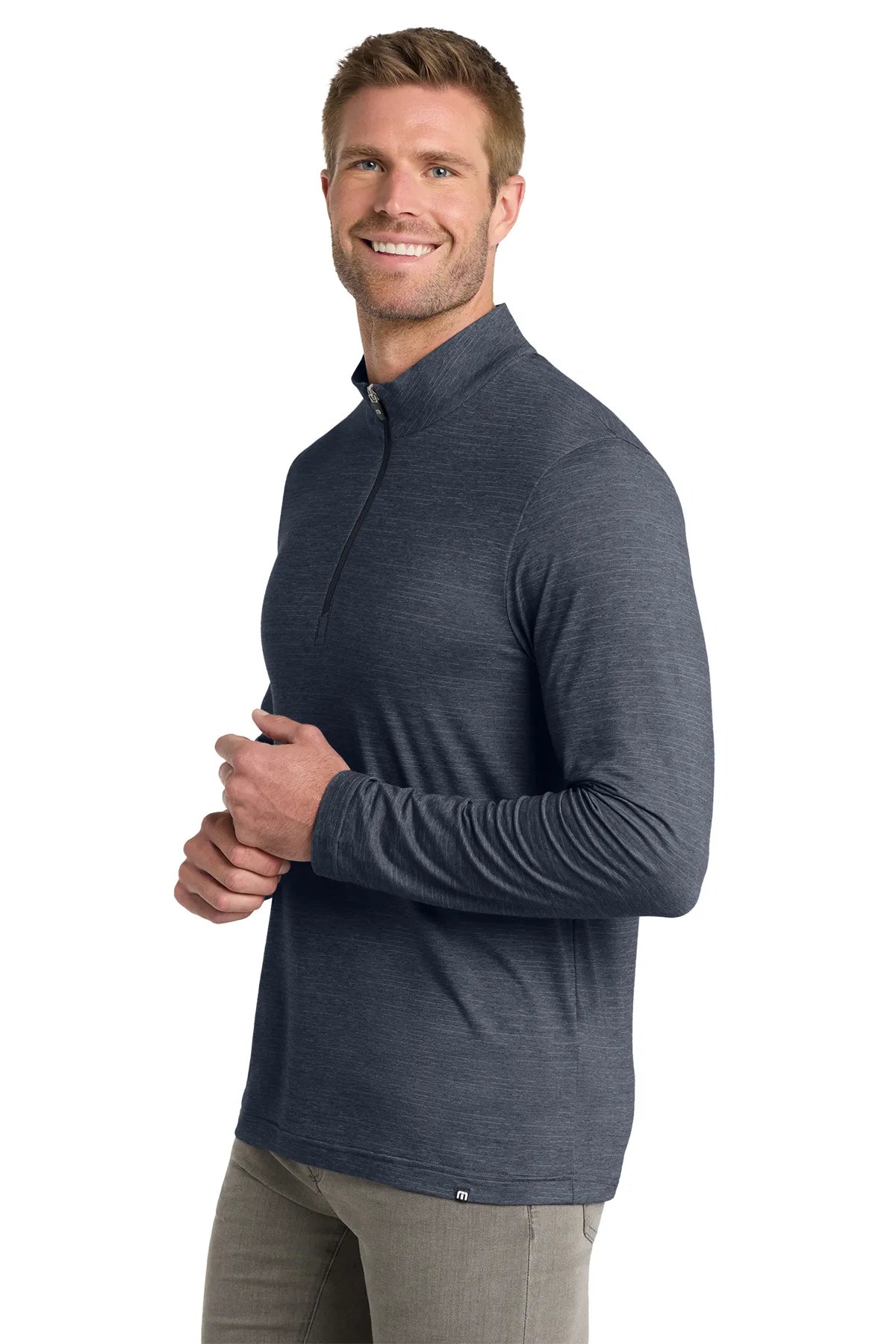 TravisMathew Crestview 1/4-Zip TM1MW452 Vintage Indigo_3