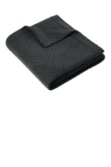 TravisMathew Diamond Quilt Blanket TMA41481 Dark Grey Heather_2