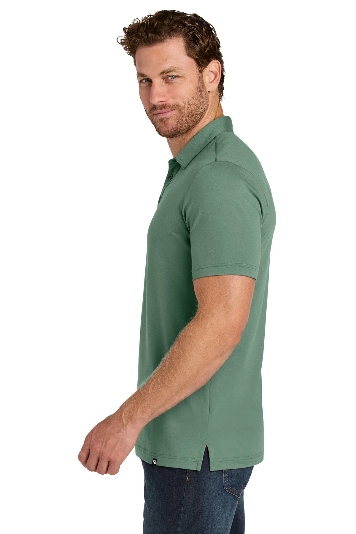 TravisMathew Glenview Solid Polo TMA41461 Laurel Green_3