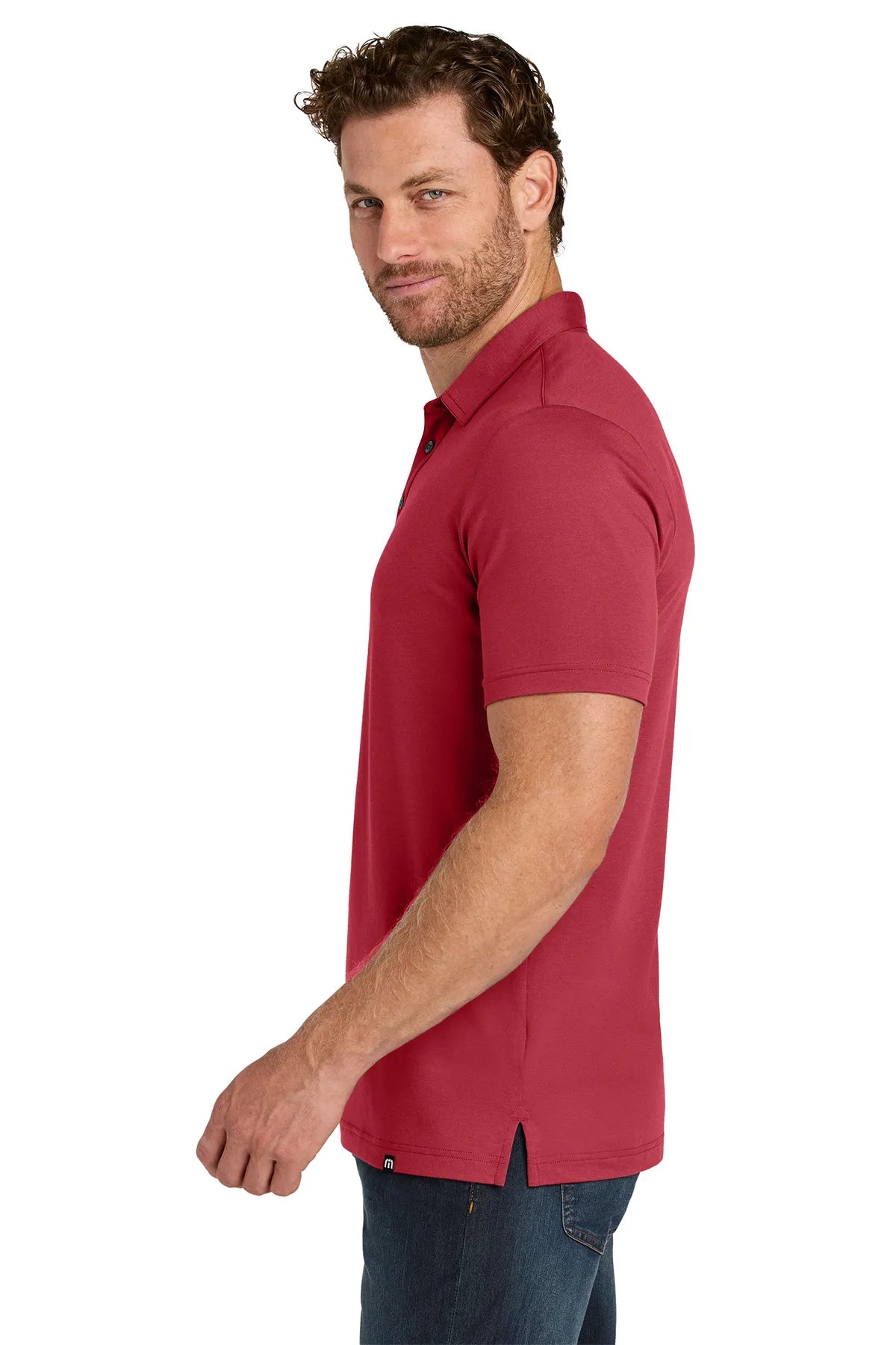 TravisMathew Glenview Solid Polo TMA41461 Scooter Red_3