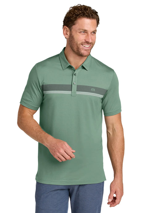 TravisMathew Glenview Stripe Polo TMA41462 Laurel Green_1