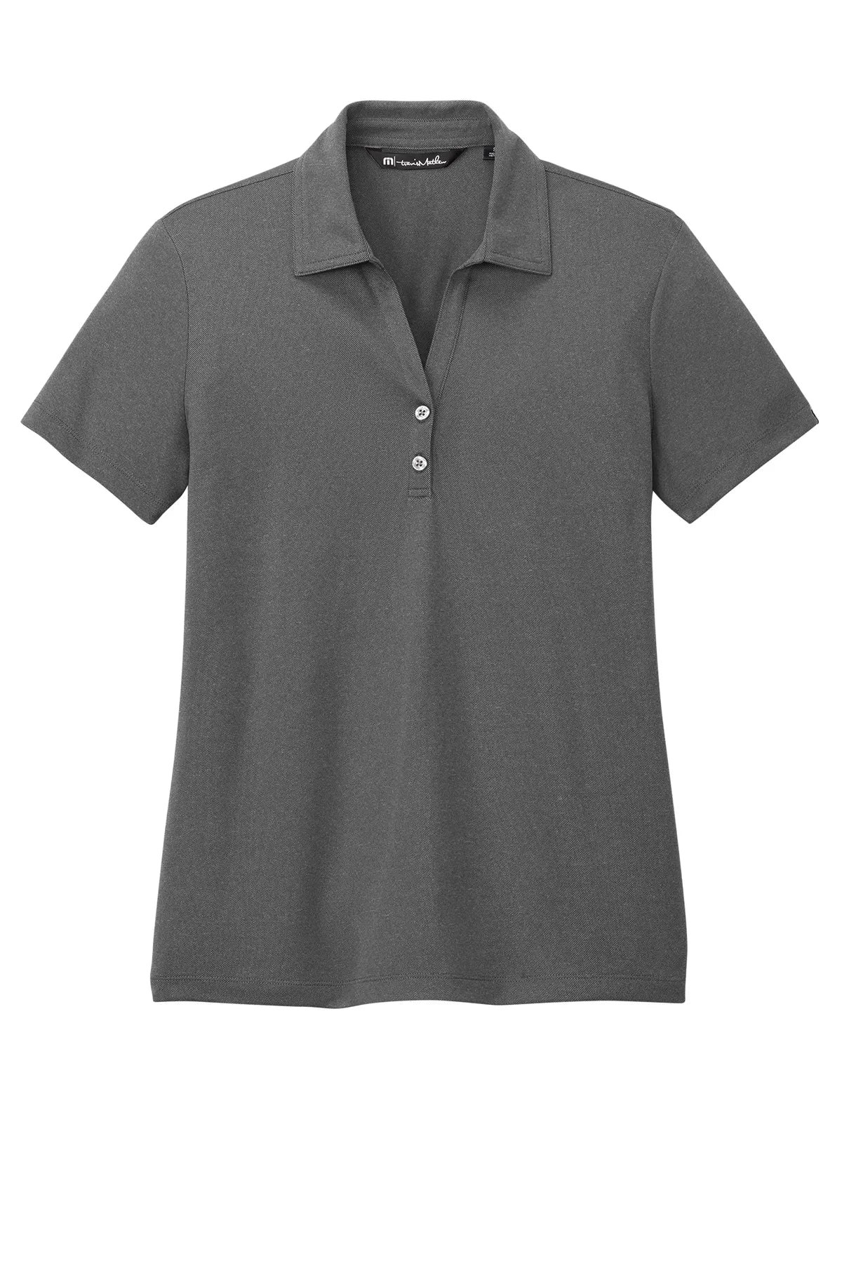 TravisMathew Ladies Coto Performance Polo TM1WX002 Quiet Shade Grey Black_4