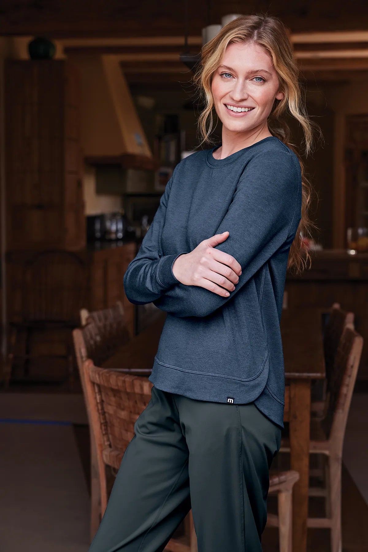 TravisMathew Ladies Long Weekend Crew TM1LD003 Blue_6