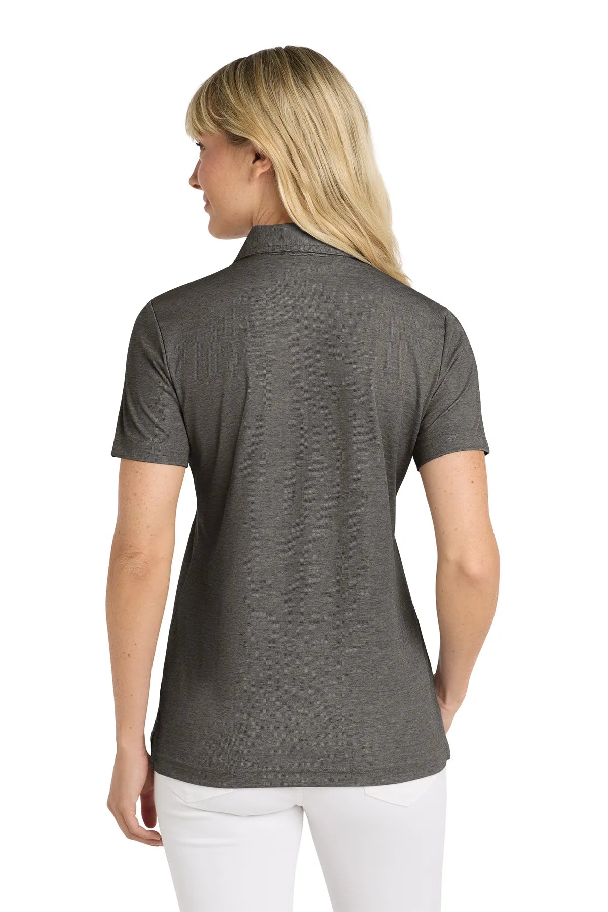 TravisMathew Ladies Oceanside Heather Polo TM1WW002 Black Heather_2