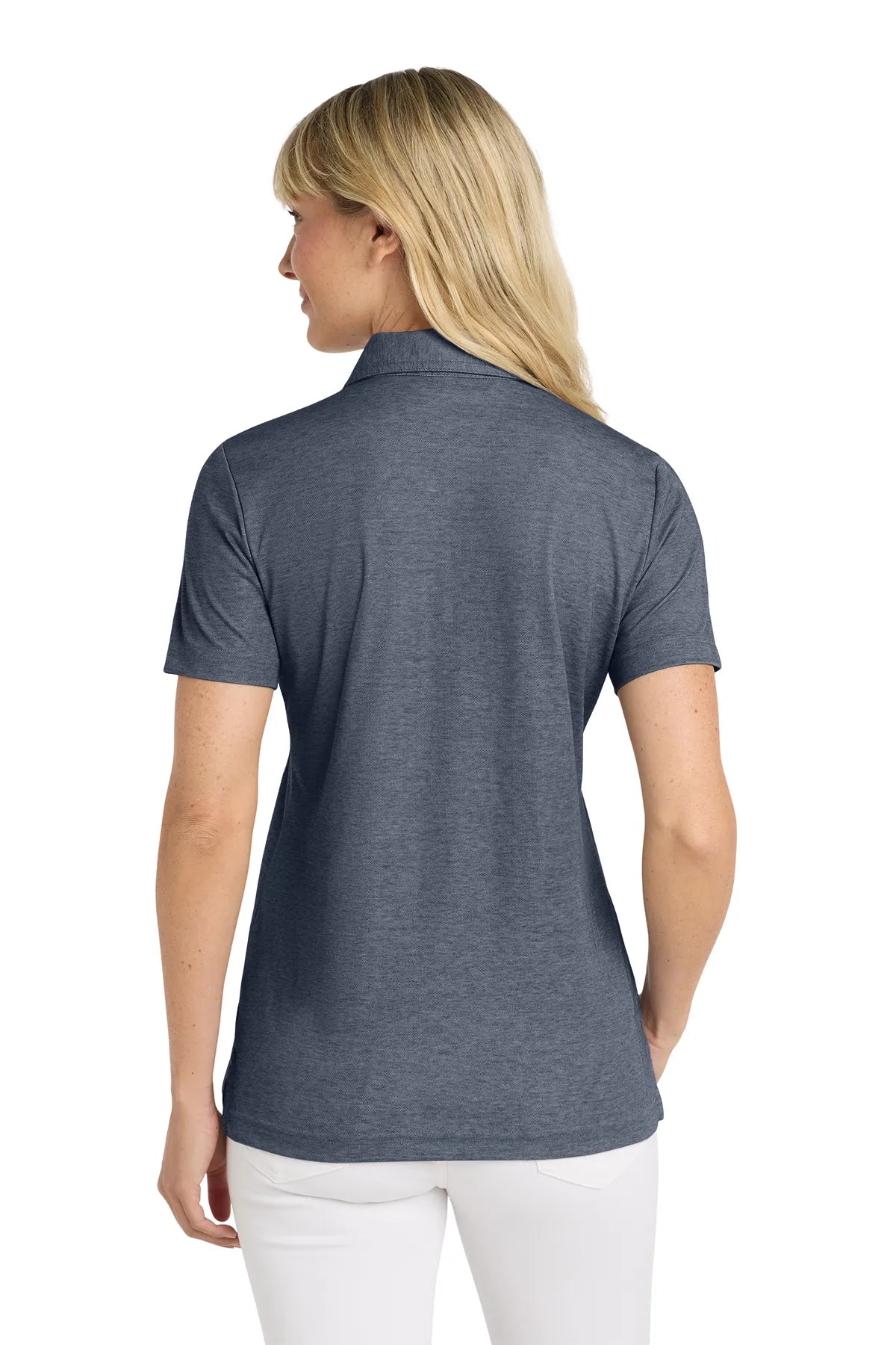 TravisMathew Ladies Oceanside Heather Polo TM1WW002 Blue Nights Heather_2