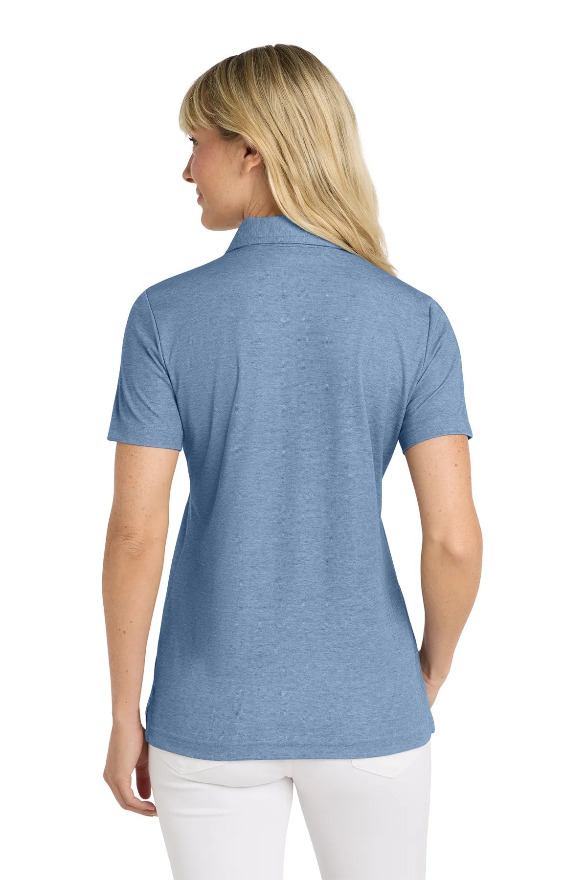 TravisMathew Ladies Oceanside Heather Polo TM1WW002 Classic Blue Heather_2
