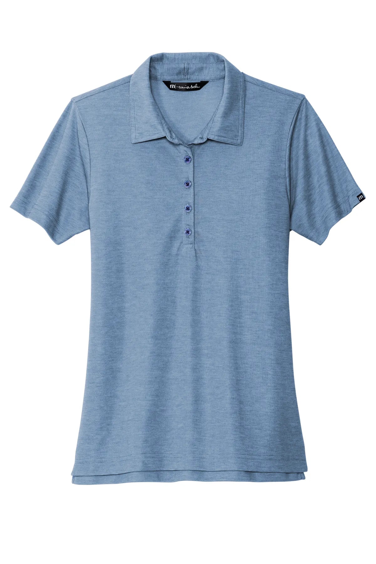 TravisMathew Ladies Oceanside Heather Polo TM1WW002 Classic Blue Heather_4