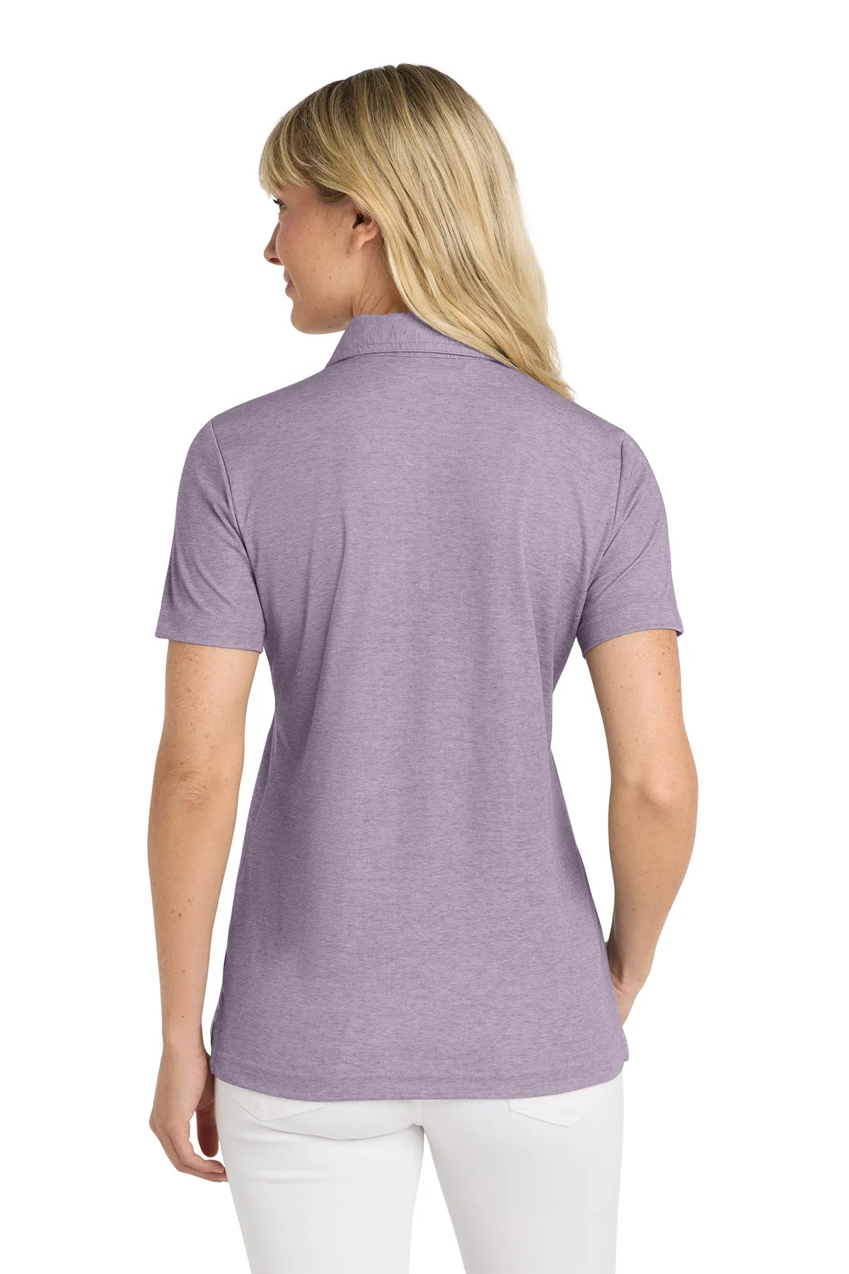 TravisMathew Ladies Oceanside Heather Polo TM1WW002 Purple Sage Heather_2