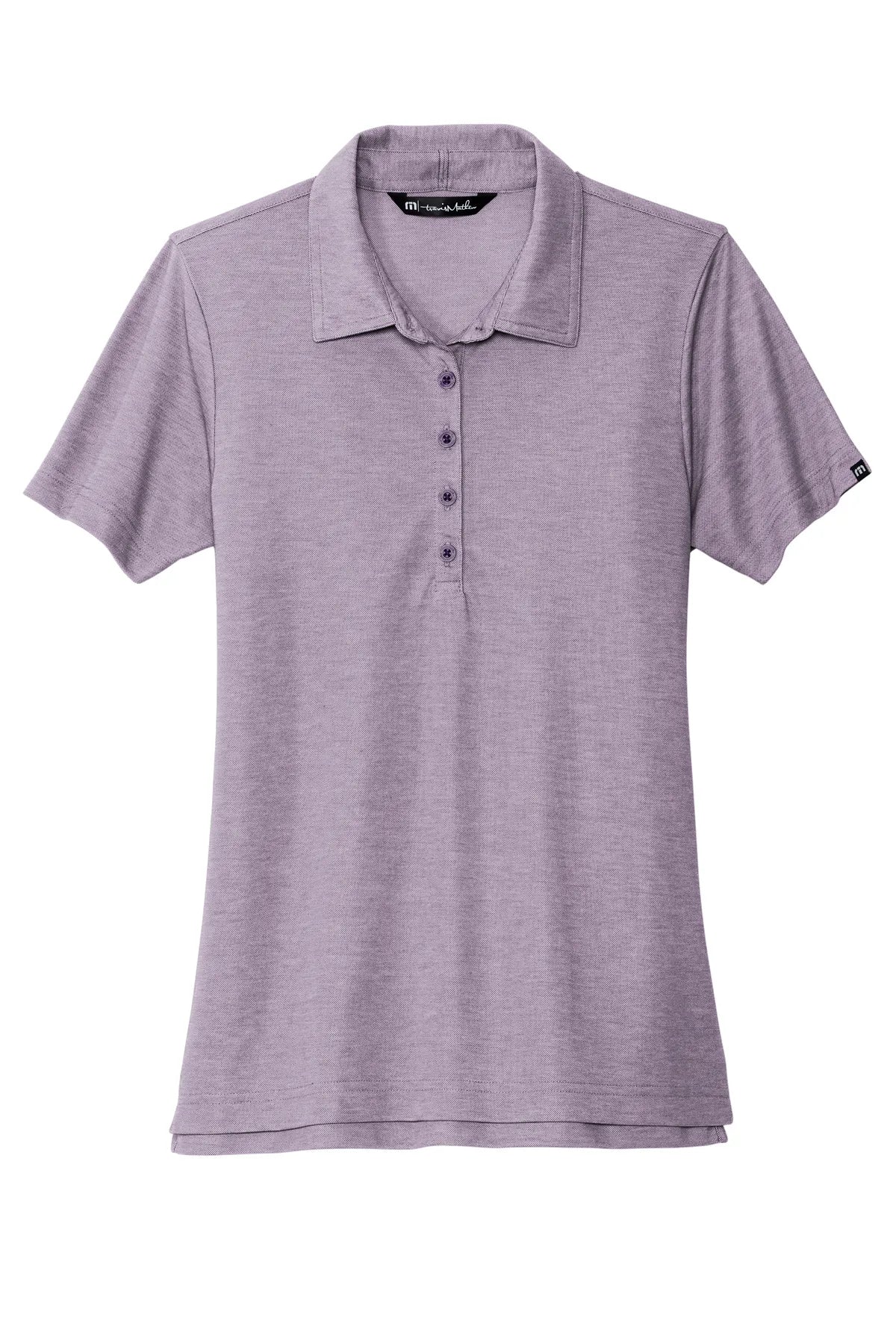 TravisMathew Ladies Oceanside Heather Polo TM1WW002 Purple Sage Heather_4