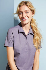 TravisMathew Ladies Oceanside Heather Polo TM1WW002 Quiet Shade Grey Heather_6