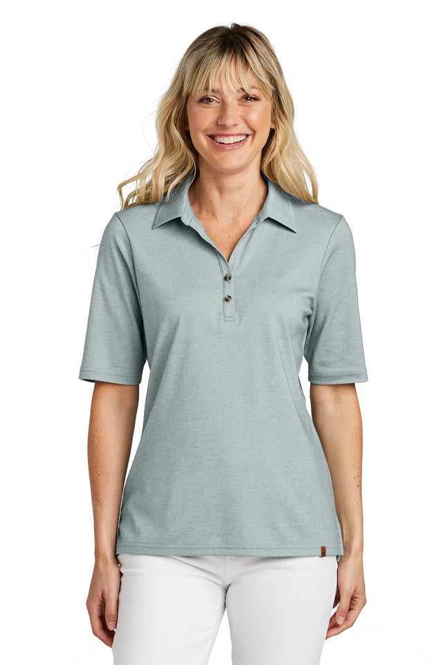 TravisMathew Ladies Sunsetters Polo TM1LD004 Balsam Green Heather_1