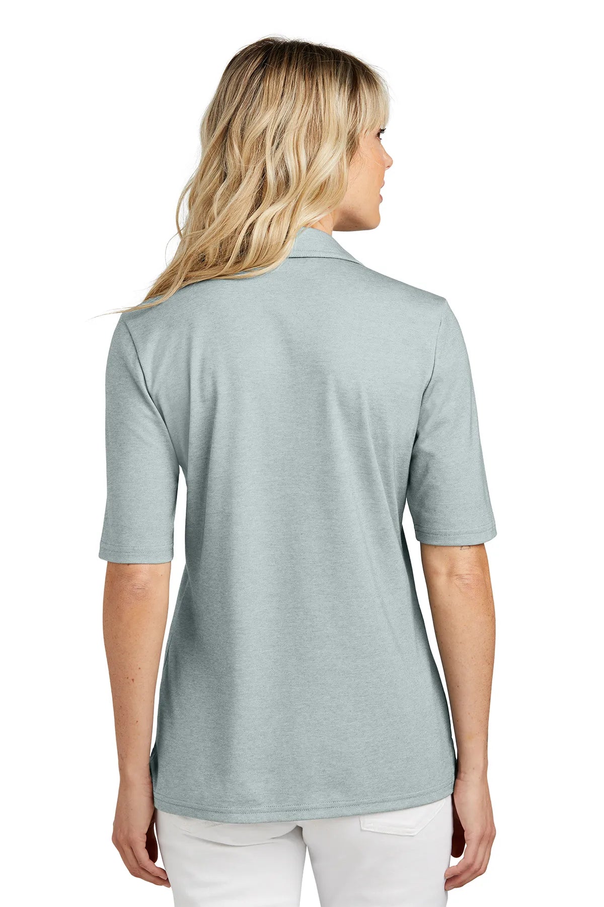 TravisMathew Ladies Sunsetters Polo TM1LD004 Balsam Green Heather_2