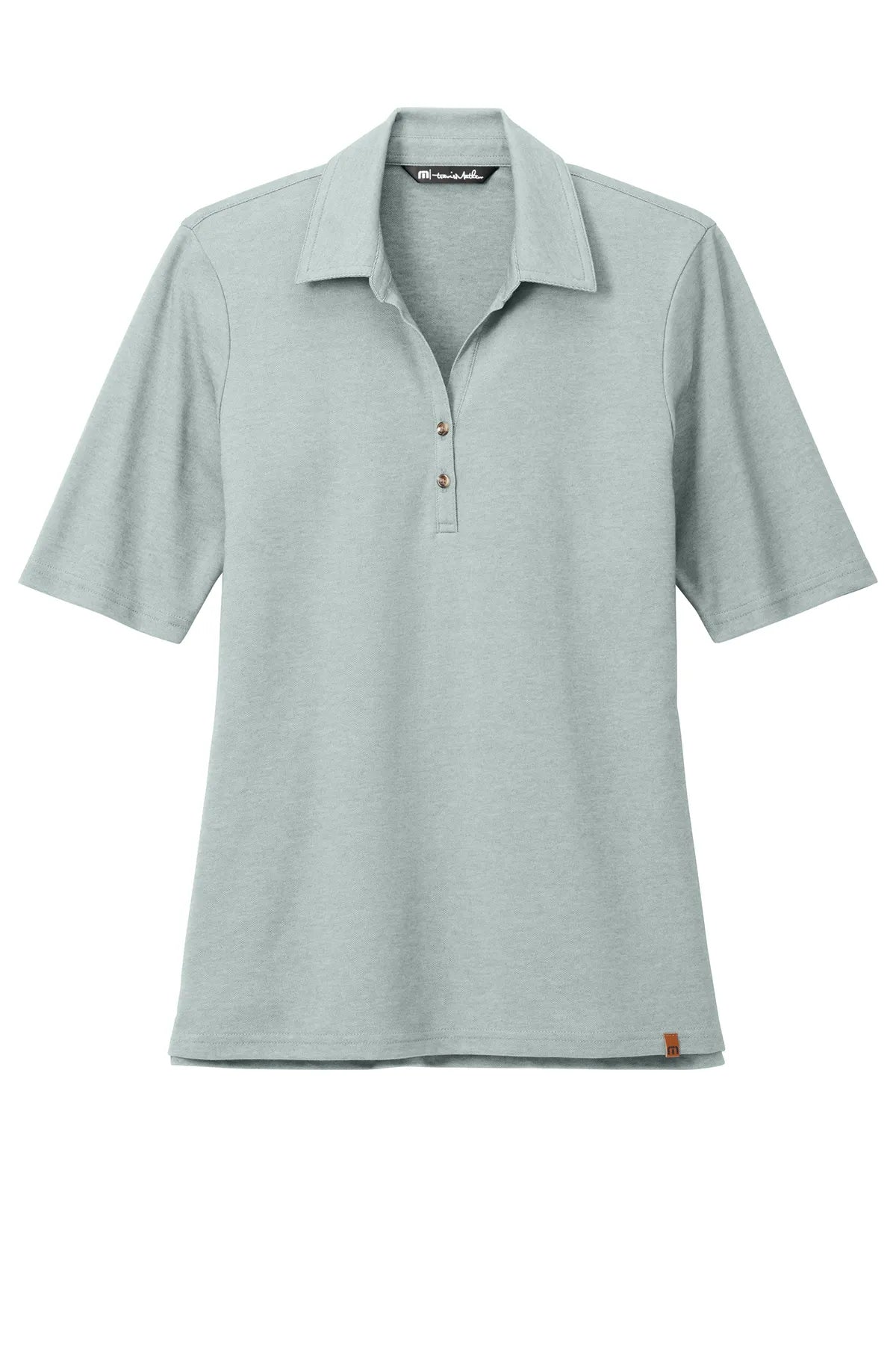 TravisMathew Ladies Sunsetters Polo TM1LD004 Balsam Green Heather_4