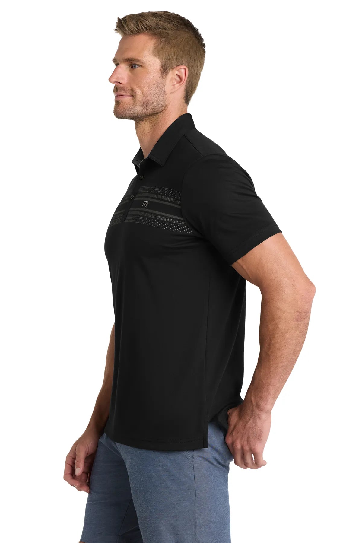 TravisMathew Monterey Chest Stripe Polo TM1MW450 Black_3