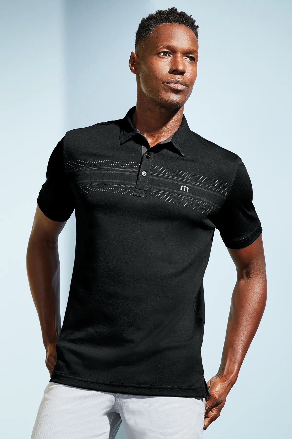TravisMathew Monterey Chest Stripe Polo TM1MW450 Black_6