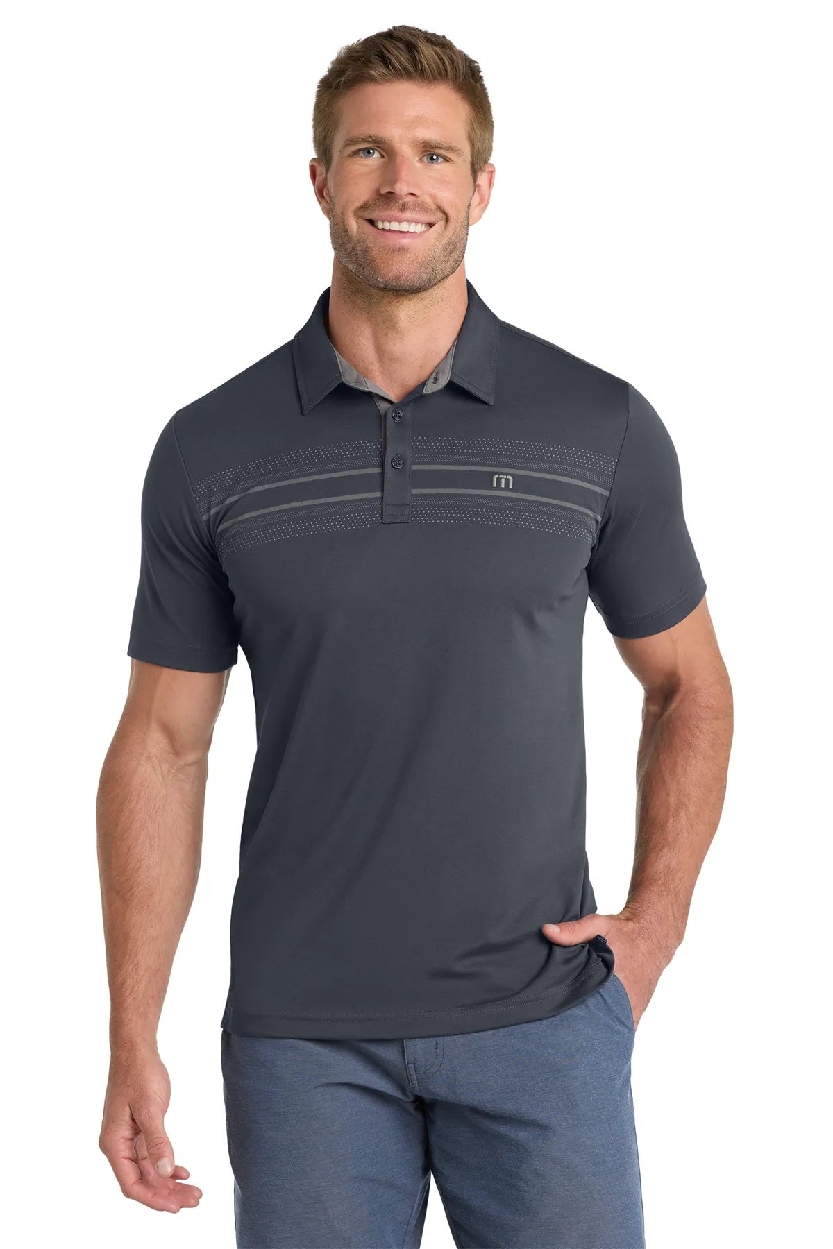 TravisMathew Monterey Chest Stripe Polo TM1MW450 Blue_1