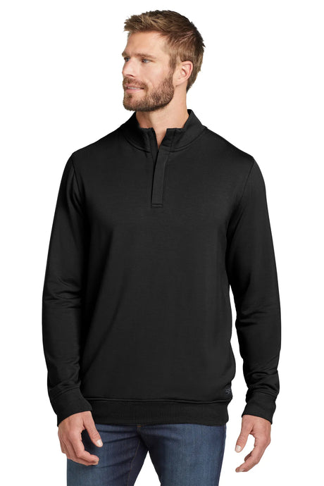 TravisMathew Newport 1/4-Zip Fleece. TM1MU419 Black_1