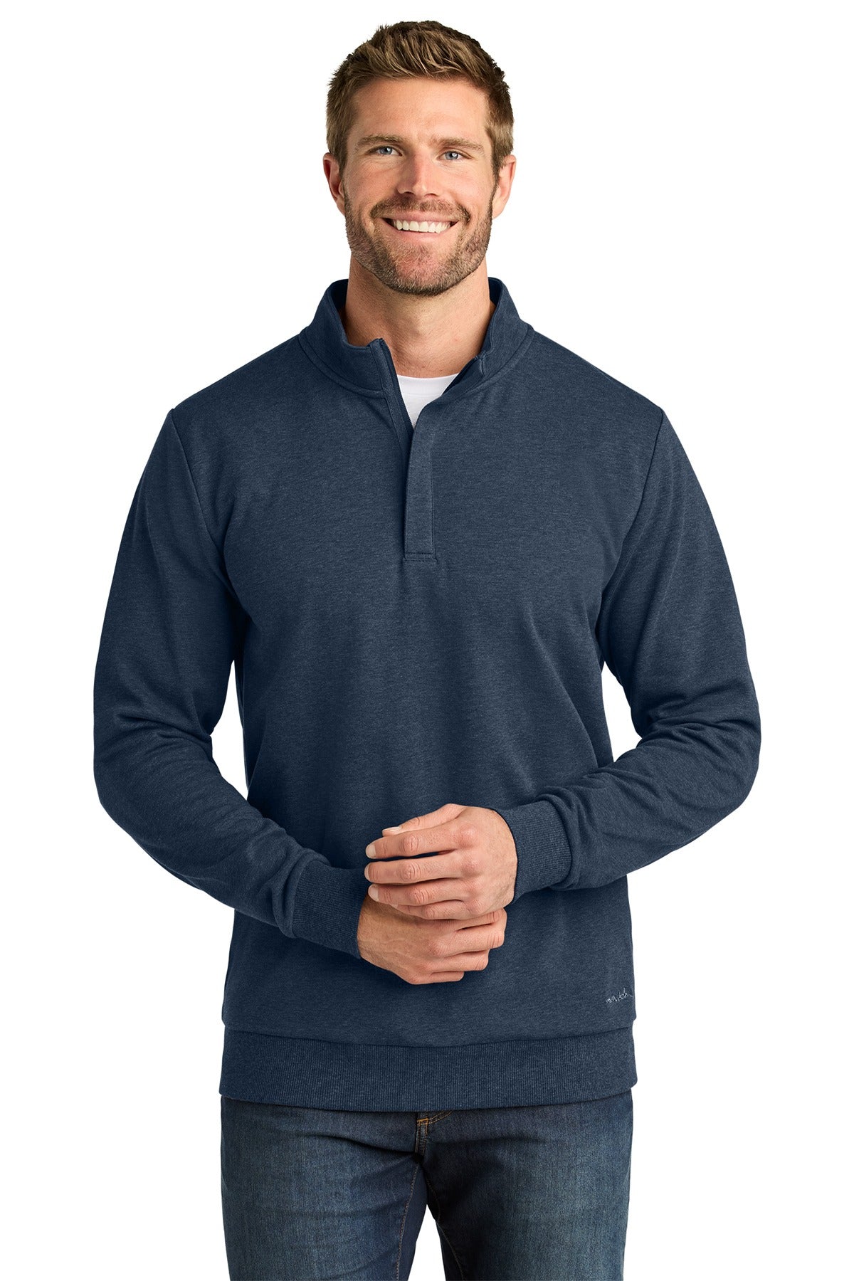 TravisMathew Ocean Villa 1/4-Zip TMA41421 Blue Heather