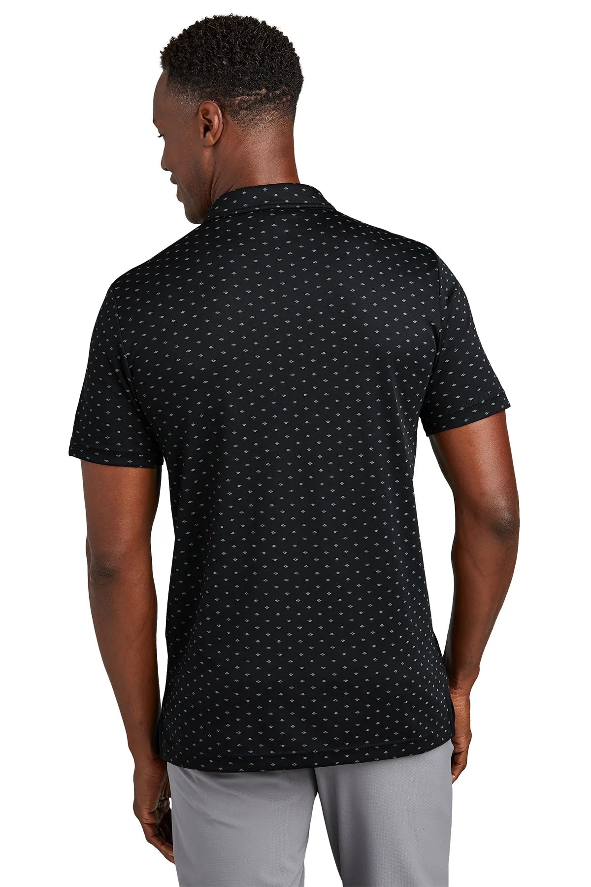 TravisMathew Oceanside Geo Polo TM1MY403 Black Aegean Blue_2