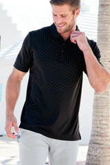 TravisMathew Oceanside Geo Polo TM1MY403 Black Aegean Blue_6