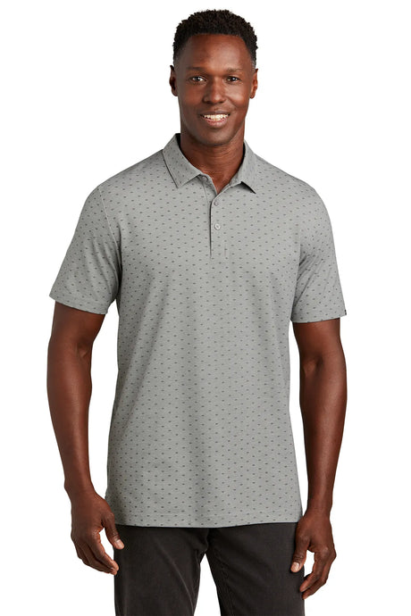 TravisMathew Oceanside Geo Polo TM1MY403 Quiet Shade Grey Heather Dark Grey_1