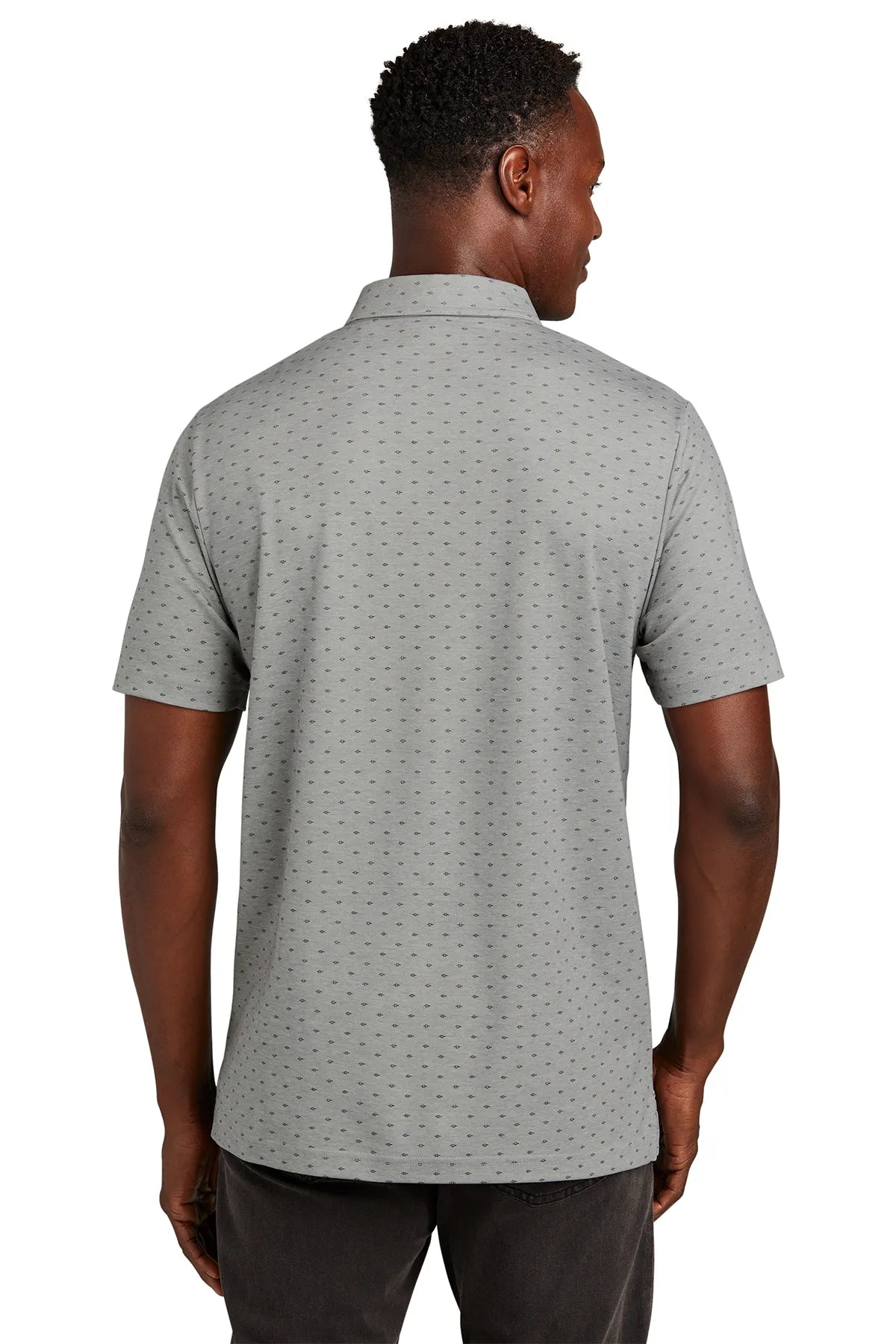 TravisMathew Oceanside Geo Polo TM1MY403 Quiet Shade Grey Heather Dark Grey_2