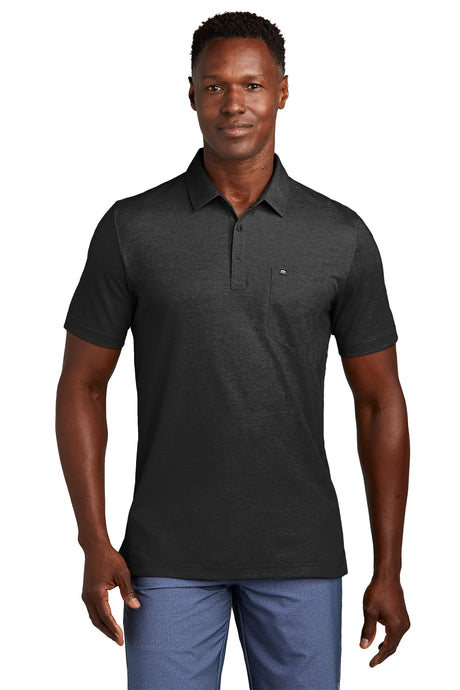 TravisMathew Oceanside Heather Pocket Polo TM1MY404 Black_1