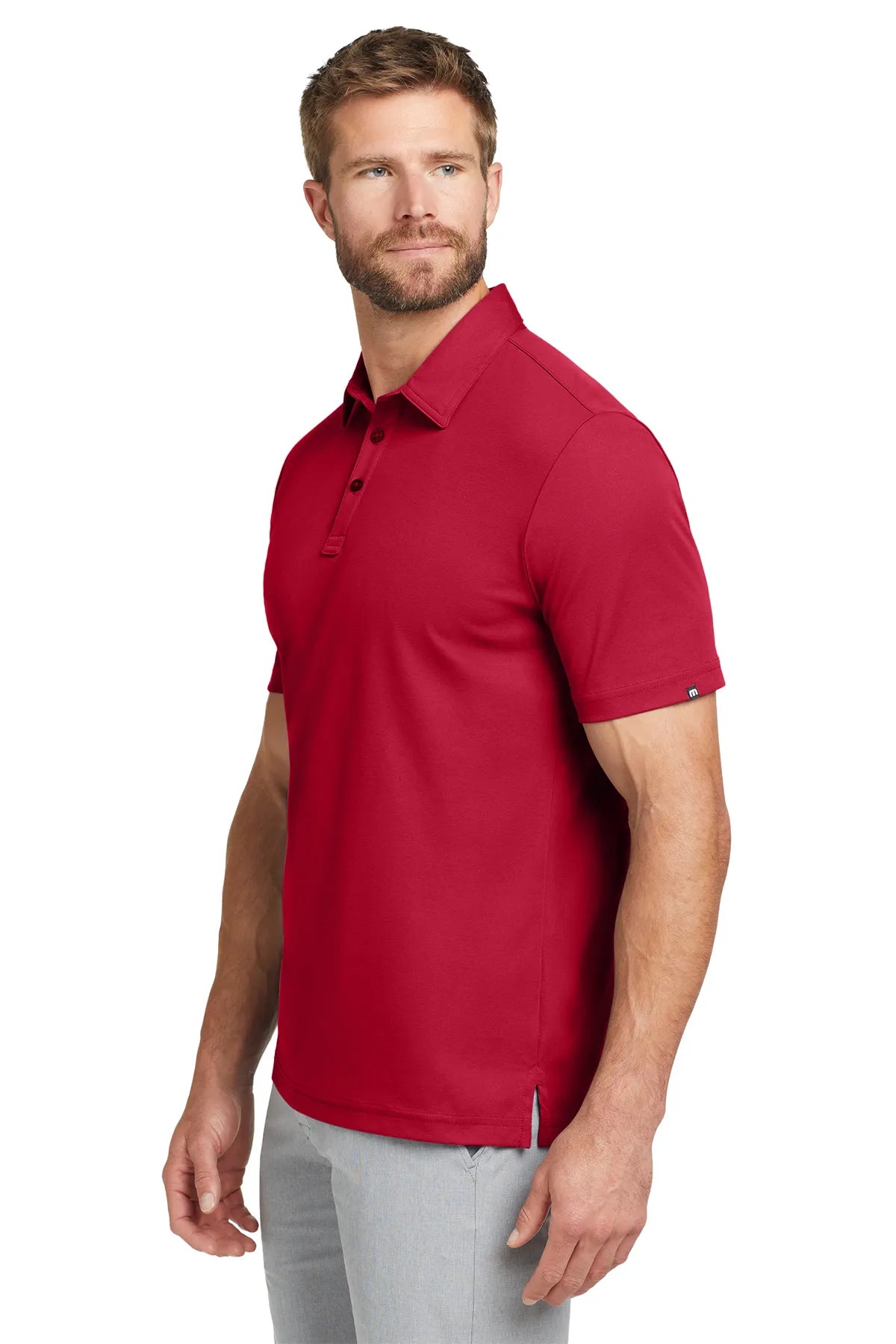 TravisMathew Oceanside Solid Polo. TM1MU411 Scooter Red_3