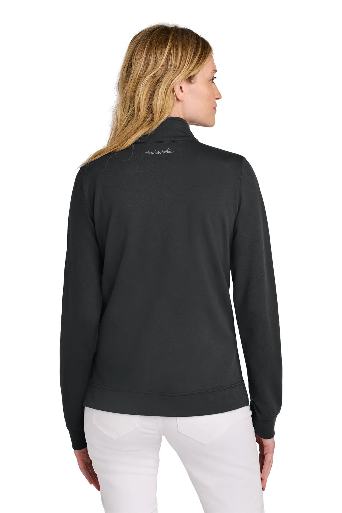 TravisMathew Women's Coveside 1/2-Zip TM1LD007 Black_2