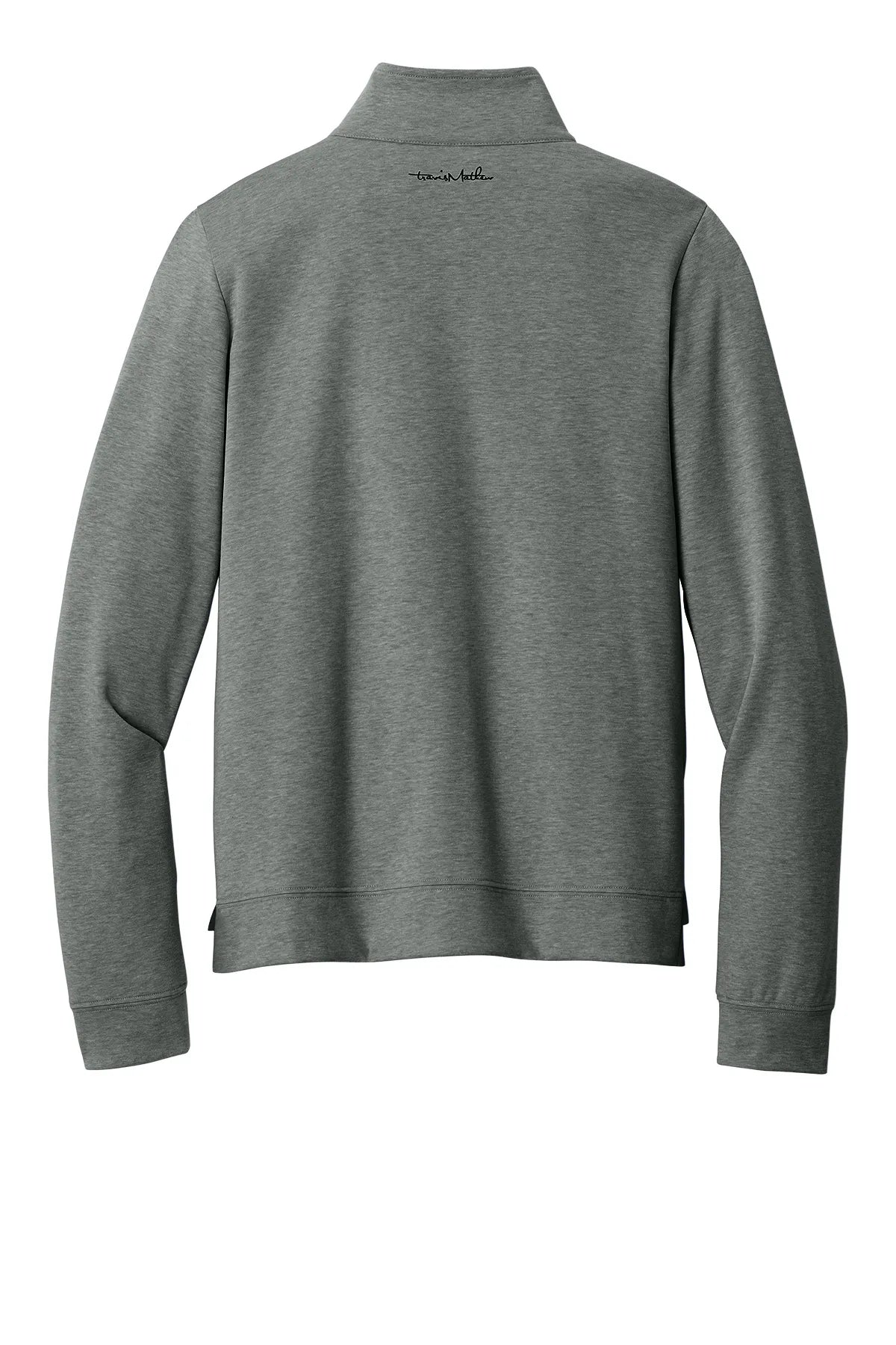 TravisMathew Women's Coveside 1/2-Zip TM1LD007 Dark Grey Heather_5