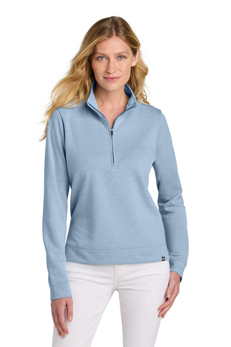 TravisMathew Women's Coveside 1/2-Zip TM1LD007 Light Grey Heather_1