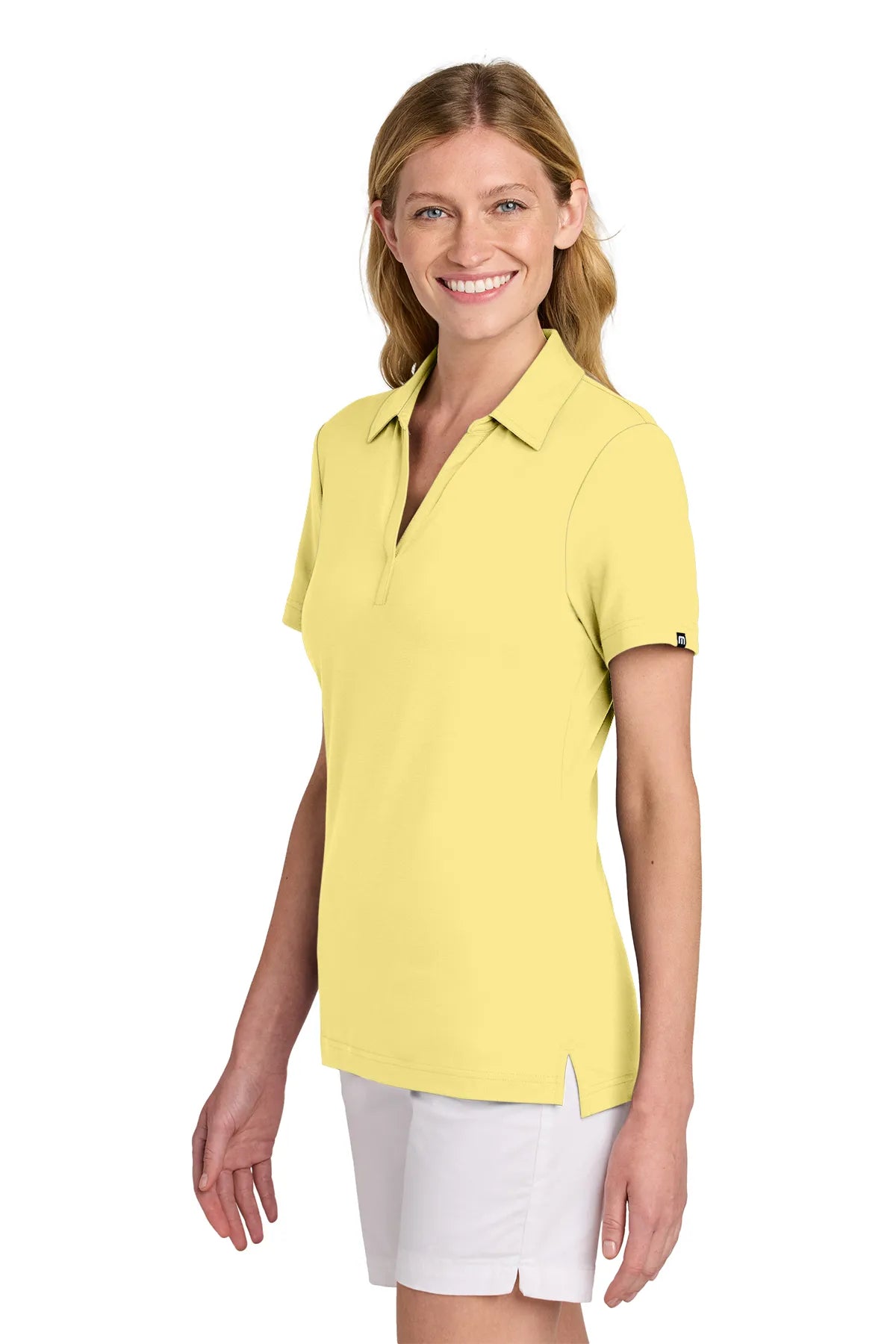 TravisMathew Women's Glenview Solid Polo TM1LF071 Pale_3