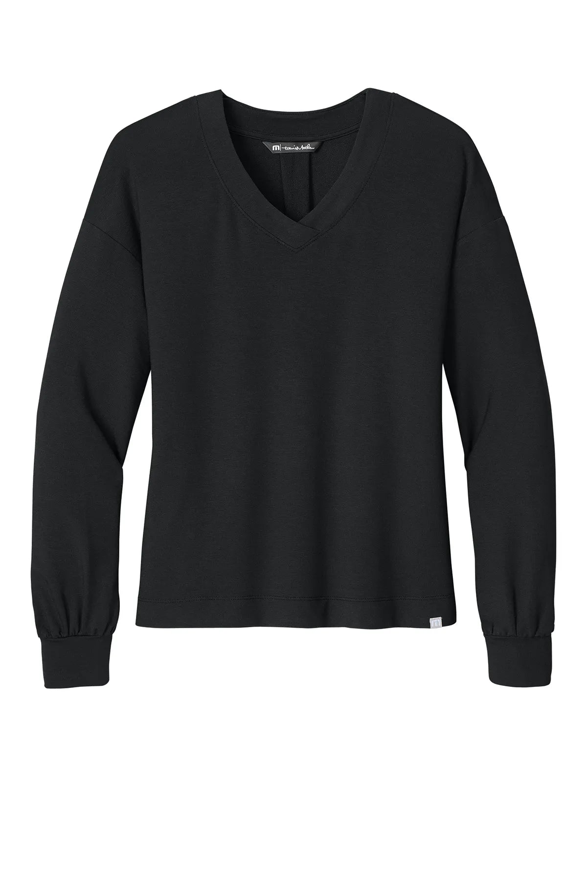 TravisMathew Women's Long Weekend V-Neck TM1LD009 Black_4