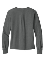 TravisMathew Women's Long Weekend V-Neck TM1LD009 Dark Grey Heather_5