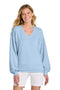 TravisMathew Women's Long Weekend V-Neck TM1LD009 Kentucky Blue Heather_1