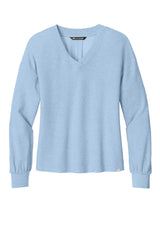 TravisMathew Women's Long Weekend V-Neck TM1LD009 Kentucky Blue Heather_4