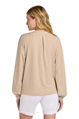 TravisMathew Women's Long Weekend V-Neck TM1LD009 Natural Heather_2