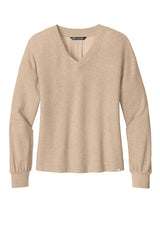 TravisMathew Women's Long Weekend V-Neck TM1LD009 Natural Heather_4