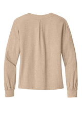 TravisMathew Women's Long Weekend V-Neck TM1LD009 Natural Heather_5