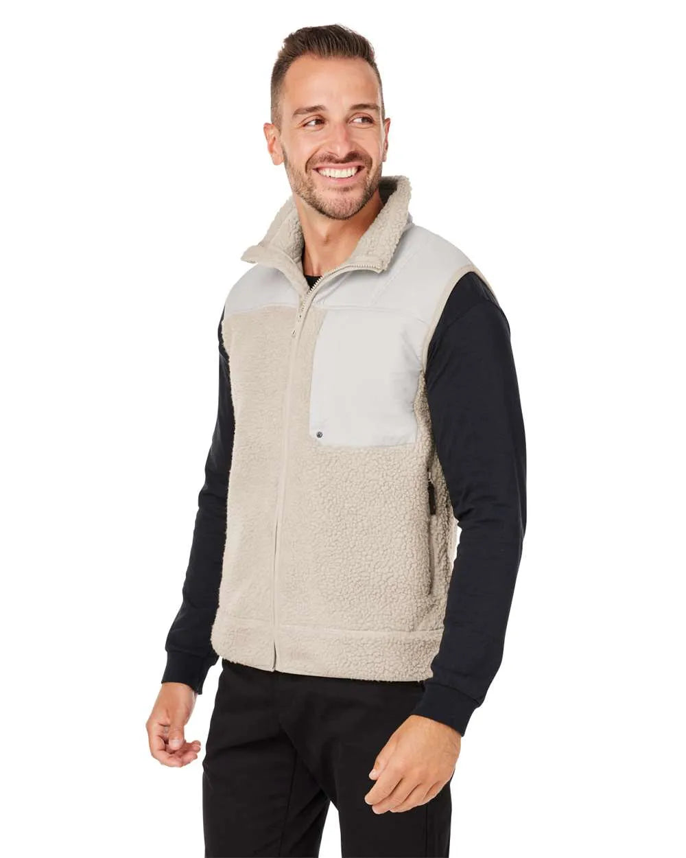 Unisex Venture Sherpa Vest Light Cool Tans_1