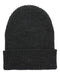 Waffle Cuffed Knit Beanie Dark Grey