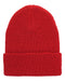Waffle Cuffed Knit Beanie Red