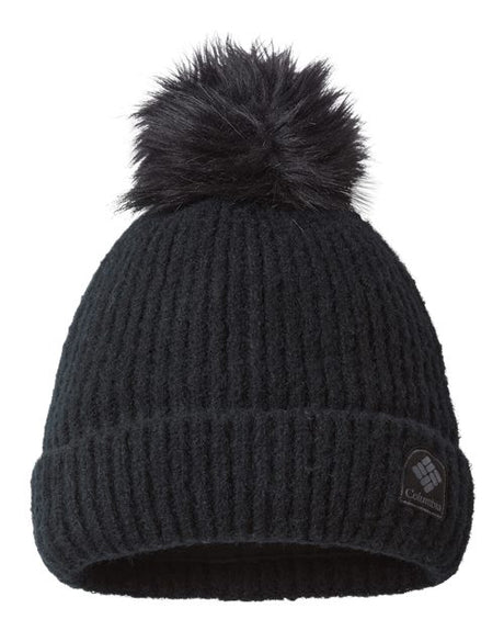 Winter Blur™ Pom-Pom Cuffed Beanie Black