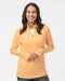 Women's 3-Stripes Quarter-Zip Sweater acid orage melange